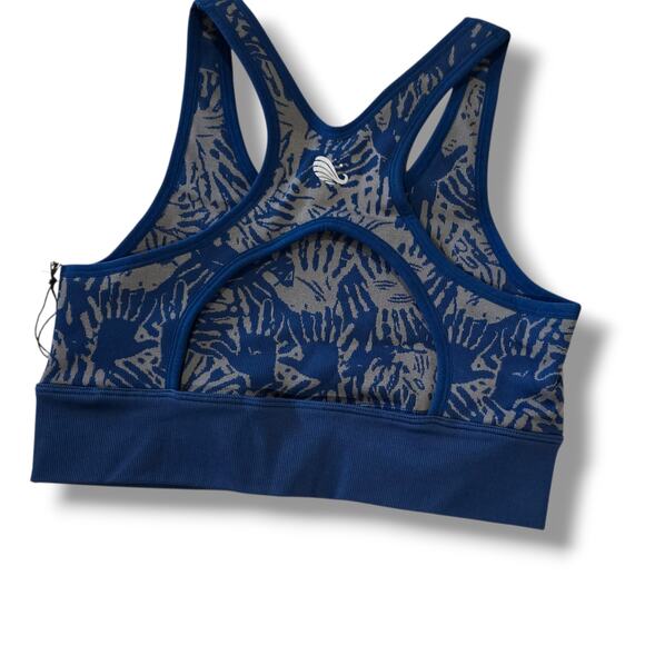 Astro Remiges Women’s High Impact Racerback Sports Bra – Asteroid Blue, Medium - Picture 2 of 7